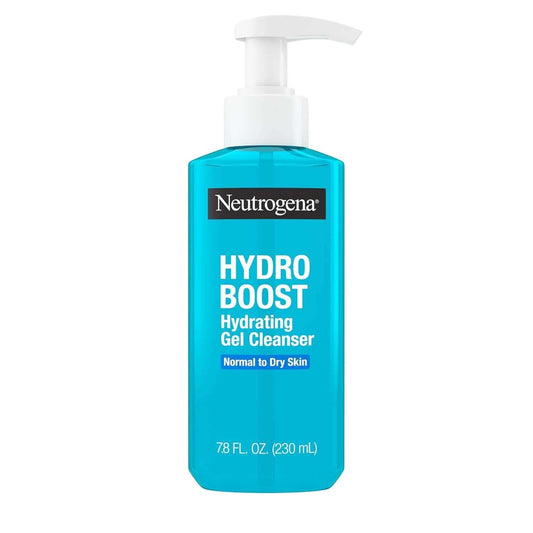 Neutrogena Hydro Boost Cleanser hydrating gel face wash with hyaluronic acid for gentle, makeup-removing cleansing and refreshed skin
