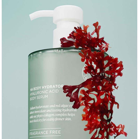 Saltair HA Body Hydrator Hyaluronic Acid serum bottle with hydrating ingredients for soft, smooth, and plump skin