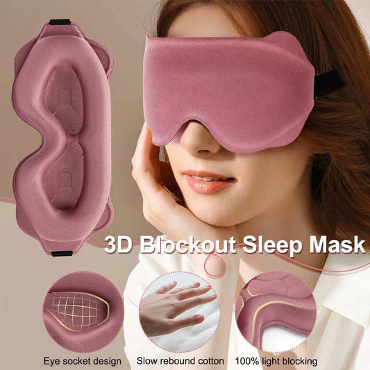 3D contour sleep mask showing ergonomic design for comfortable eye coverage