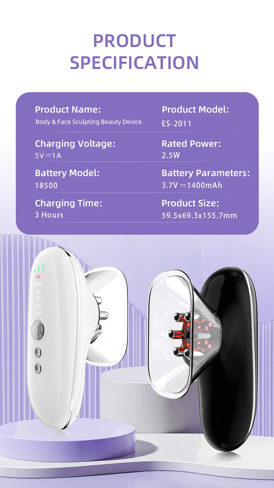 Anti Cellulite Tool and Skin Tightening Device Body Sculpting Massager Cellulite Removal Machine for Face Belly Arms Legs Waist