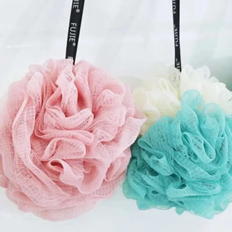 1/3Pcs Large Bath Balls Color Blocking PE Soft Scrubbing Bubble Net Dual Shade Random Color Bath Flower for Relaxing Bath Time