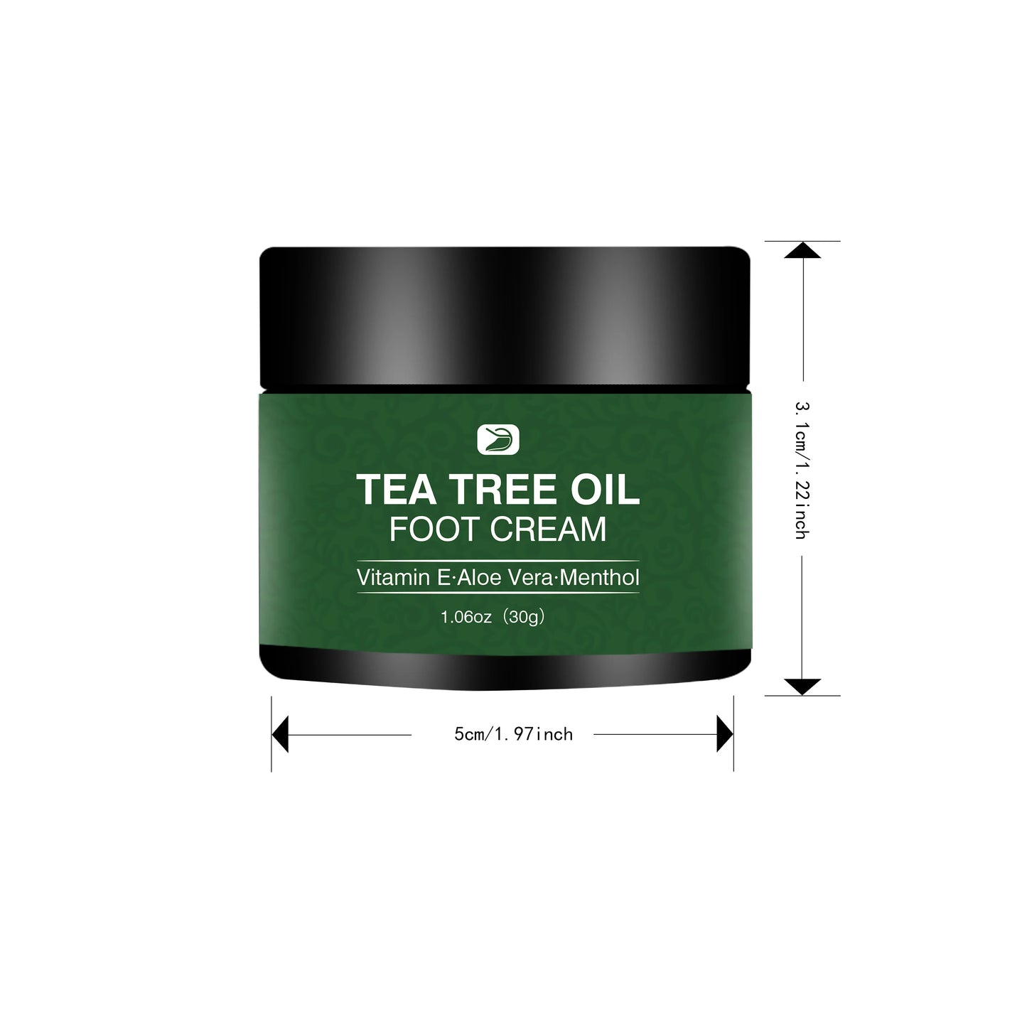 Tea Tree Foot Cream - Alcohol-Free & Hypoallergenic, Softens Rough Cracked Feet, Deep Moisture for All Skin Tones