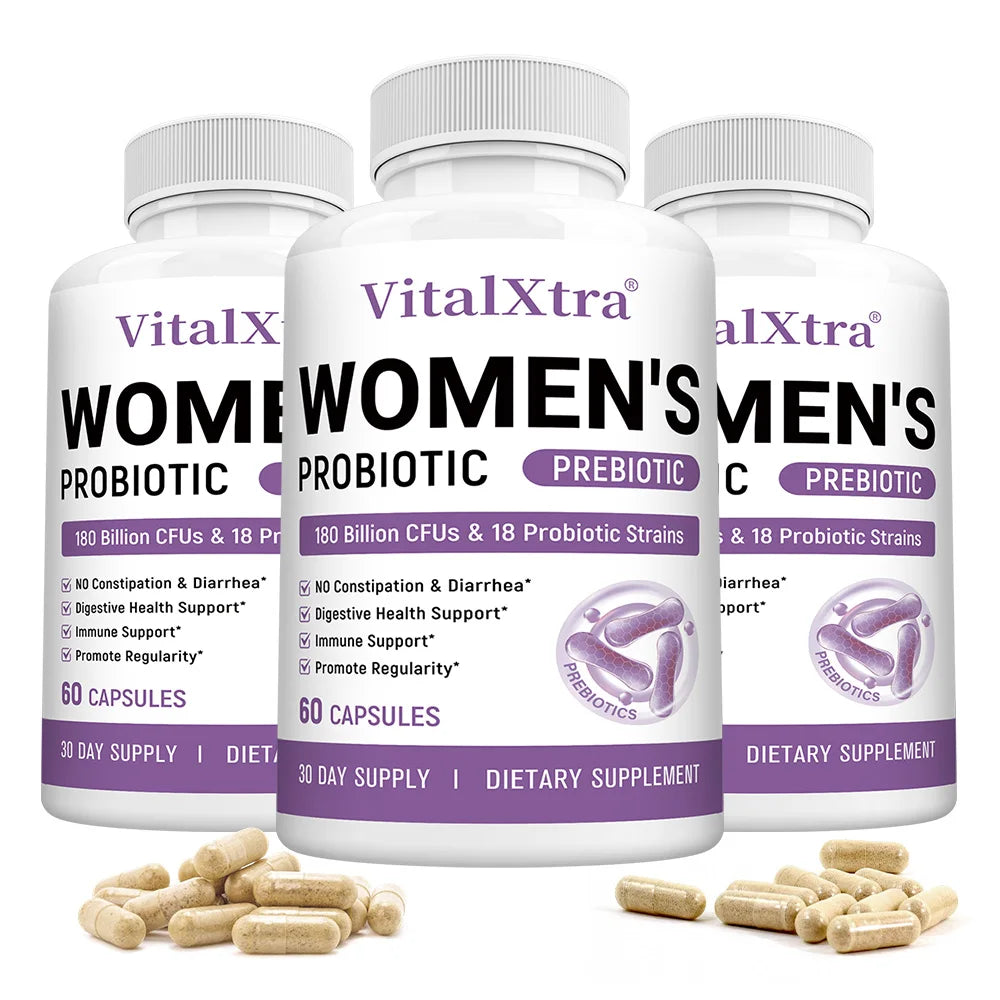 Women's Daily Probiotics, Containing Prebiotics, 180 Billion CFU, Promotes Digestive Health and Strengthens The Immune System