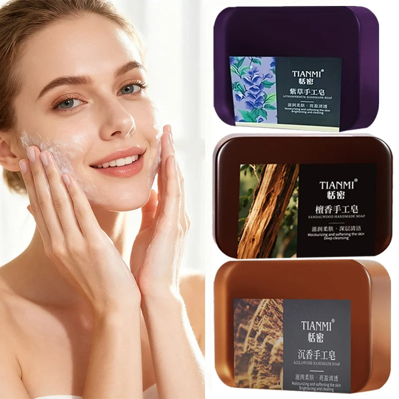 6PCS Fruit & Flower Scented Handmade Soap (Lemon, Jasmine, Sandalwood, and 3 Other Fragrances) – Gentle Facial Cleansing