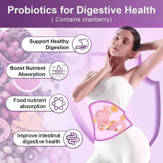 Women's Daily Probiotics, Containing Prebiotics, 180 Billion CFU, Promotes Digestive Health and Strengthens The Immune System
