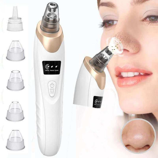 Pro Pore Vacuum Cleaner with display screen and multiple suction probes for deep blackhead removal and skin cleansing