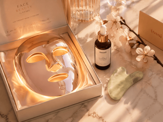 woman applying serum with glowing skin refreshing spring skincare routine