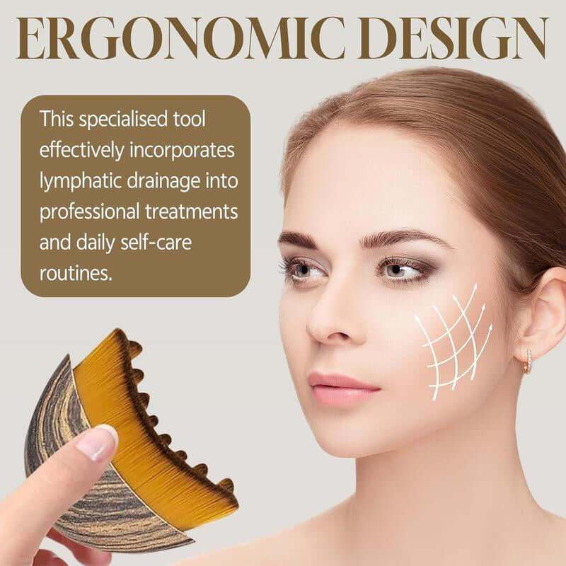 Lymphatic Contour Brush for facial lymphatic drainage and sculpted jawline