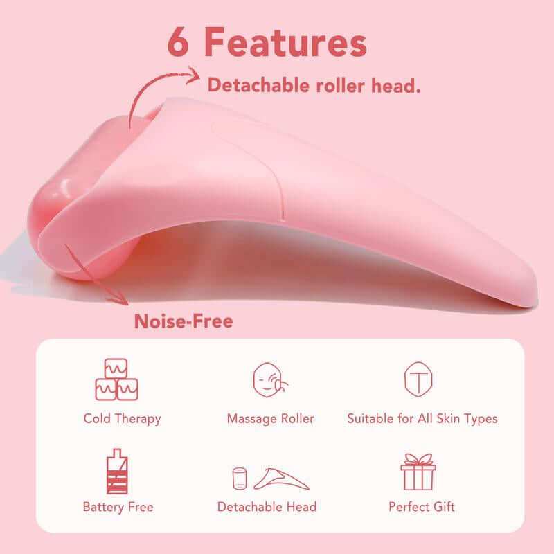 FreshRoll Ice Facial Roller for soothing and rejuvenating skin with ergonomic handle and portable design