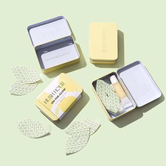 HUSH HOUR lemon-scented mouth tape strips infused with aloe and green tea for restful sleep and skin hydration