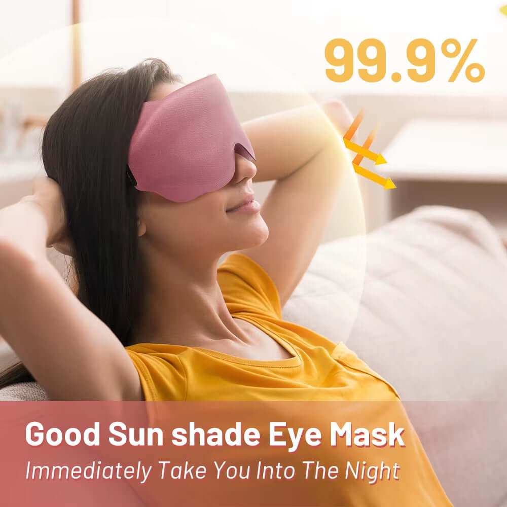 3D contour sleep mask with ergonomic eye cavities for comfortable overnight use