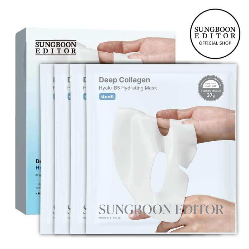 Deep Collagen Hydration Mask packaging with moisture and collagen benefits displayed