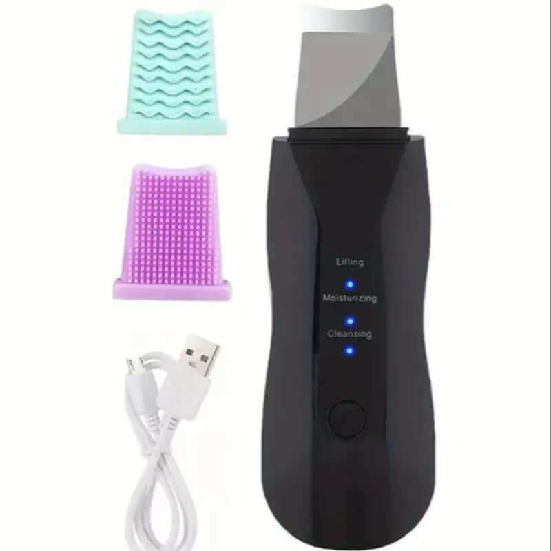 Electric Facial Cleansing Spatula professional ultrasonic facial cleanser tool for deep skin cleansing and vibration massage