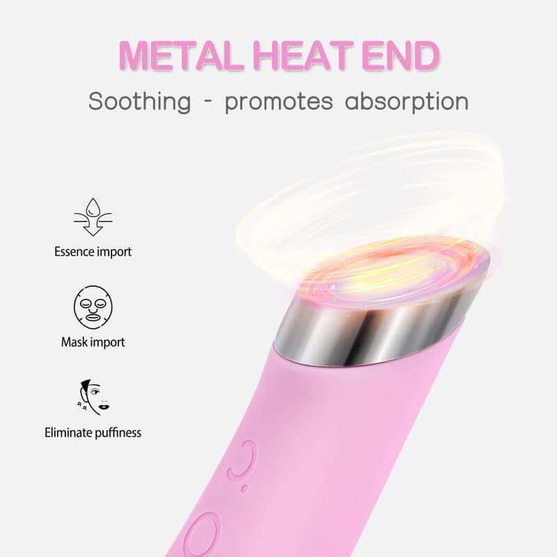 PRITECH Sonic Cleansing Brush with vibration deep cleaning and metal heat end for facial massage and skincare enhancement