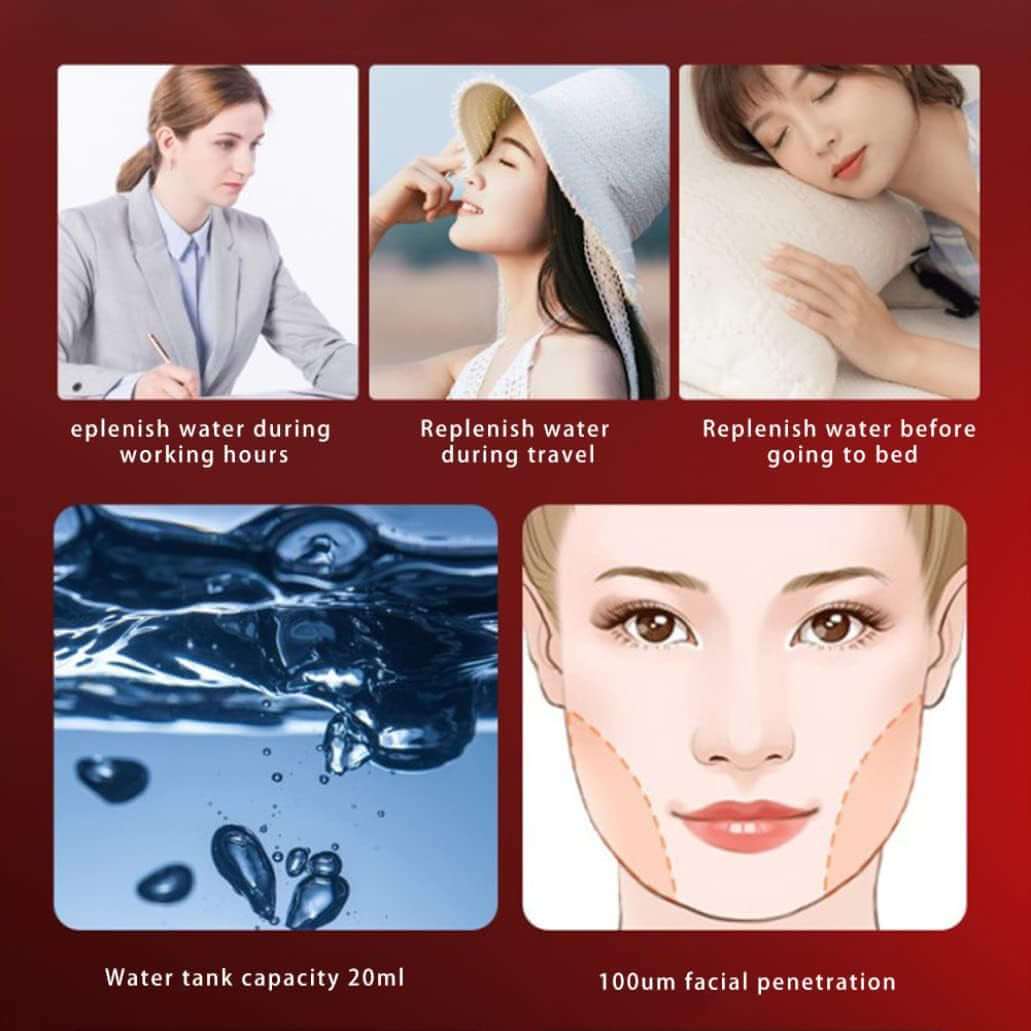 Compact white Nano Facial Mister delivering ultra-fine hydration mist for all skin types and on-the-go skincare.