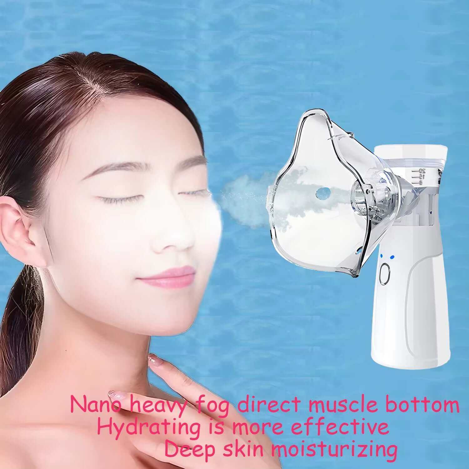 Mini Sonic Facial Brush portable USB nano mist facial steamer for deep skin hydration and moisturizing