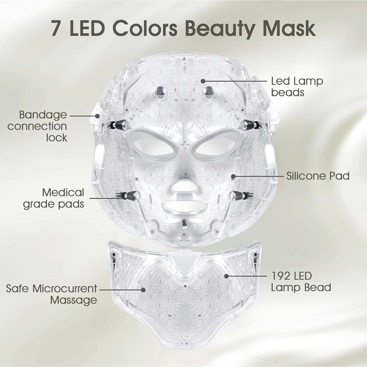GlowPro LED Therapy Mask with 150 UV-free LEDs and remote control for customizable skincare at home