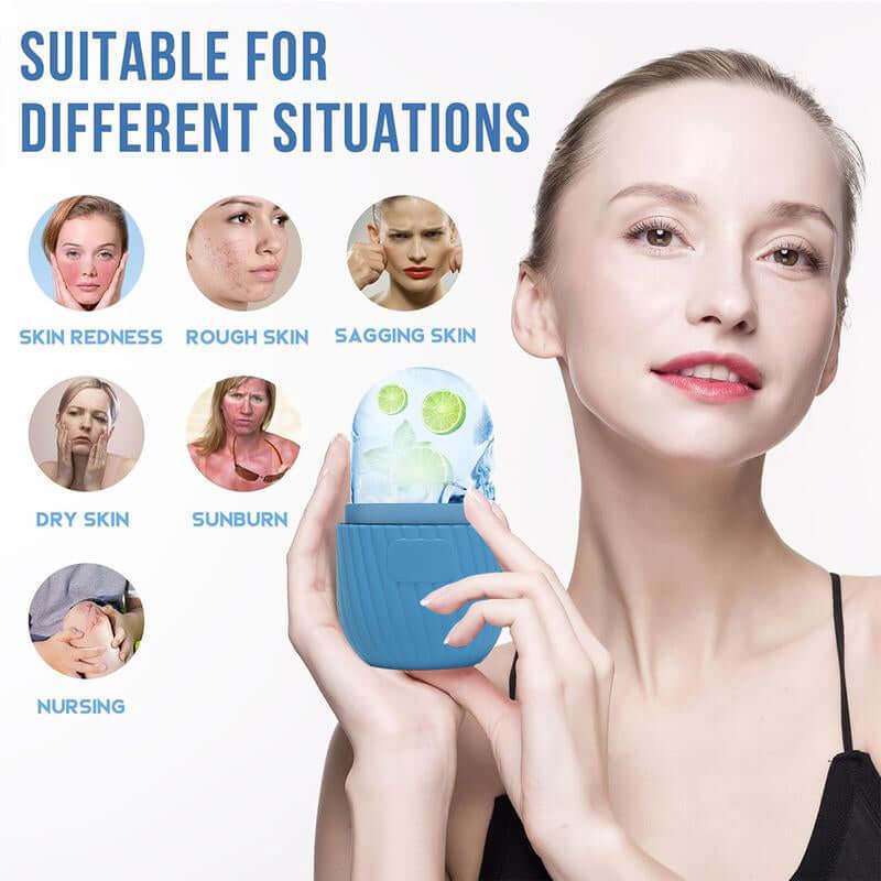 Premium ice roller and gua sha set for facial skincare and rejuvenation