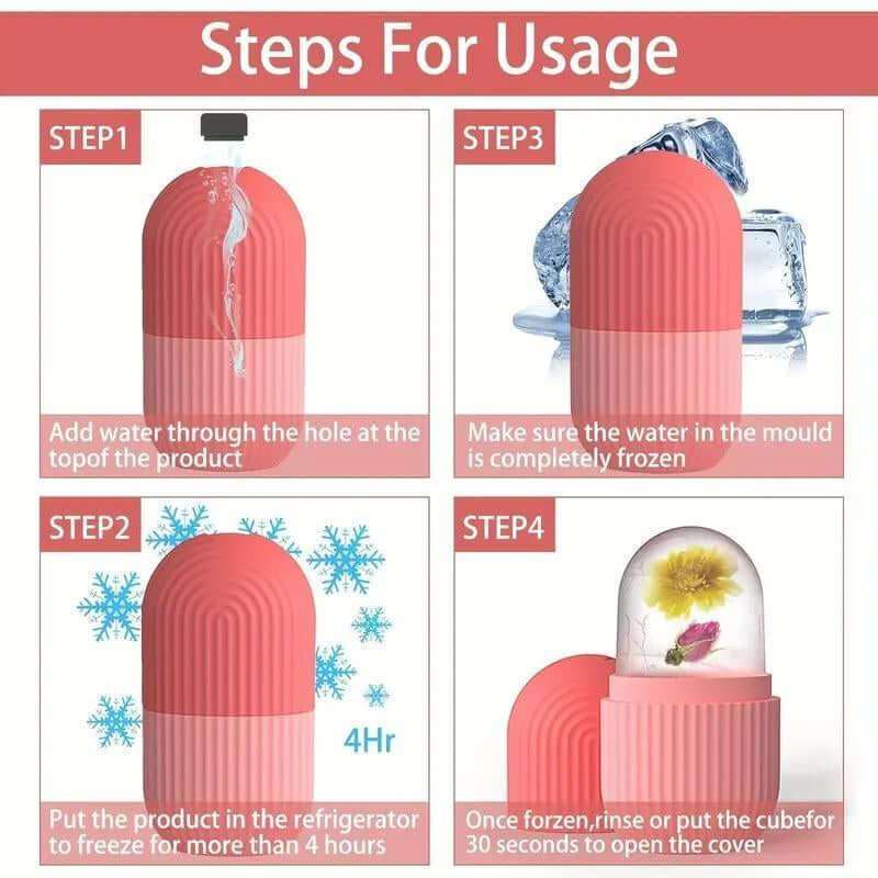 3 in 1 Ice Roller and Gua Sha Set with cooling ice roller and stainless steel gua sha tool for facial massage and skin rejuvenation