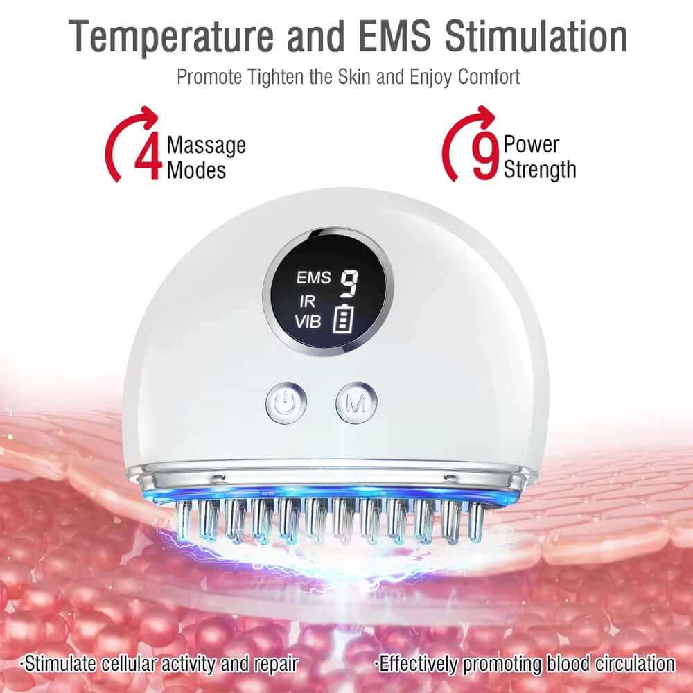 Microcurrent Face Massager electric Gua Sha tool with LED light therapy and USB rechargeable design