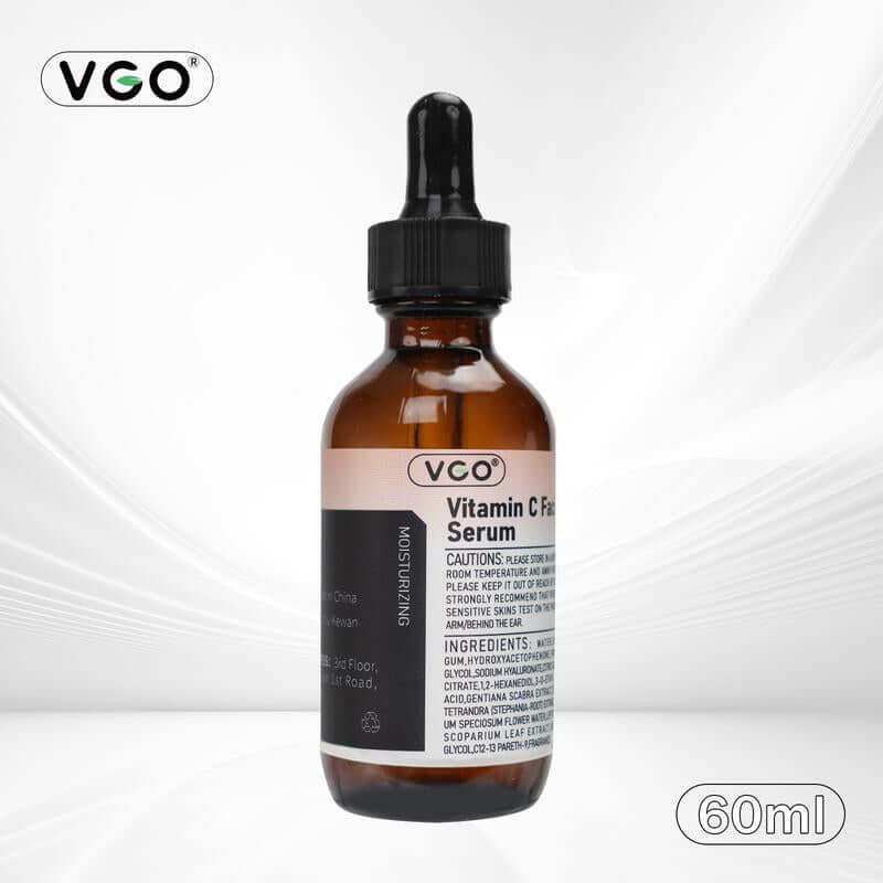 VGO Daily Glow Vitamin C Serum bottle with vibrant orange and white label on white background
