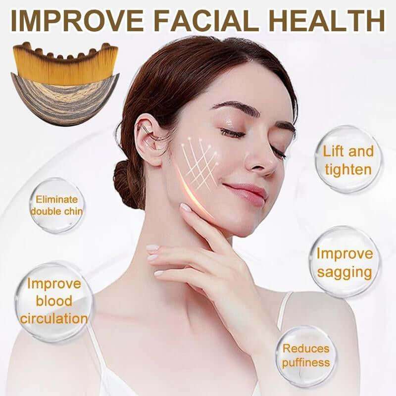 Lymphatic Contour Brush for facial lymphatic drainage and sculpted jawline