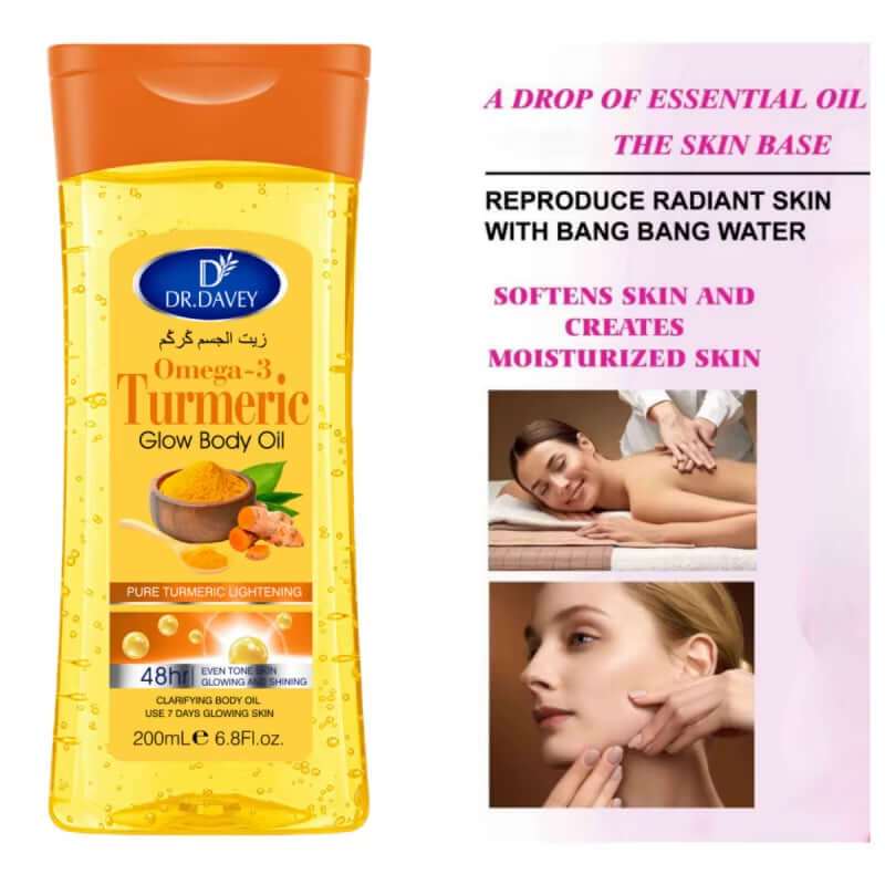 Golden Glow Body Elixir turmeric omega-3 moisturizing body oil 200ml