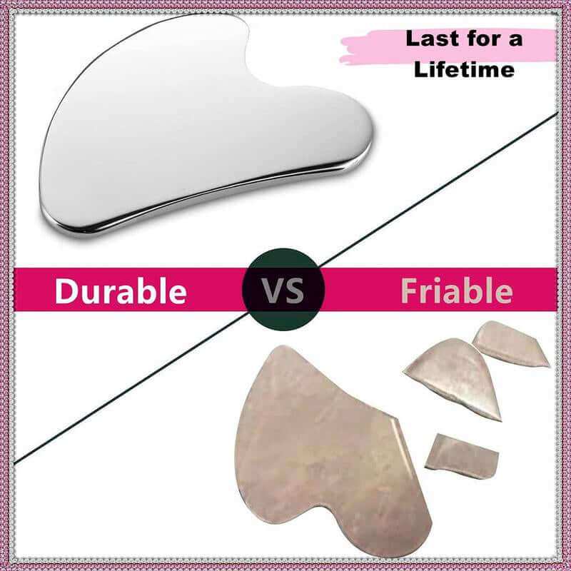 Stainless steel heart-shaped gua sha board for face sculpting and skincare massage