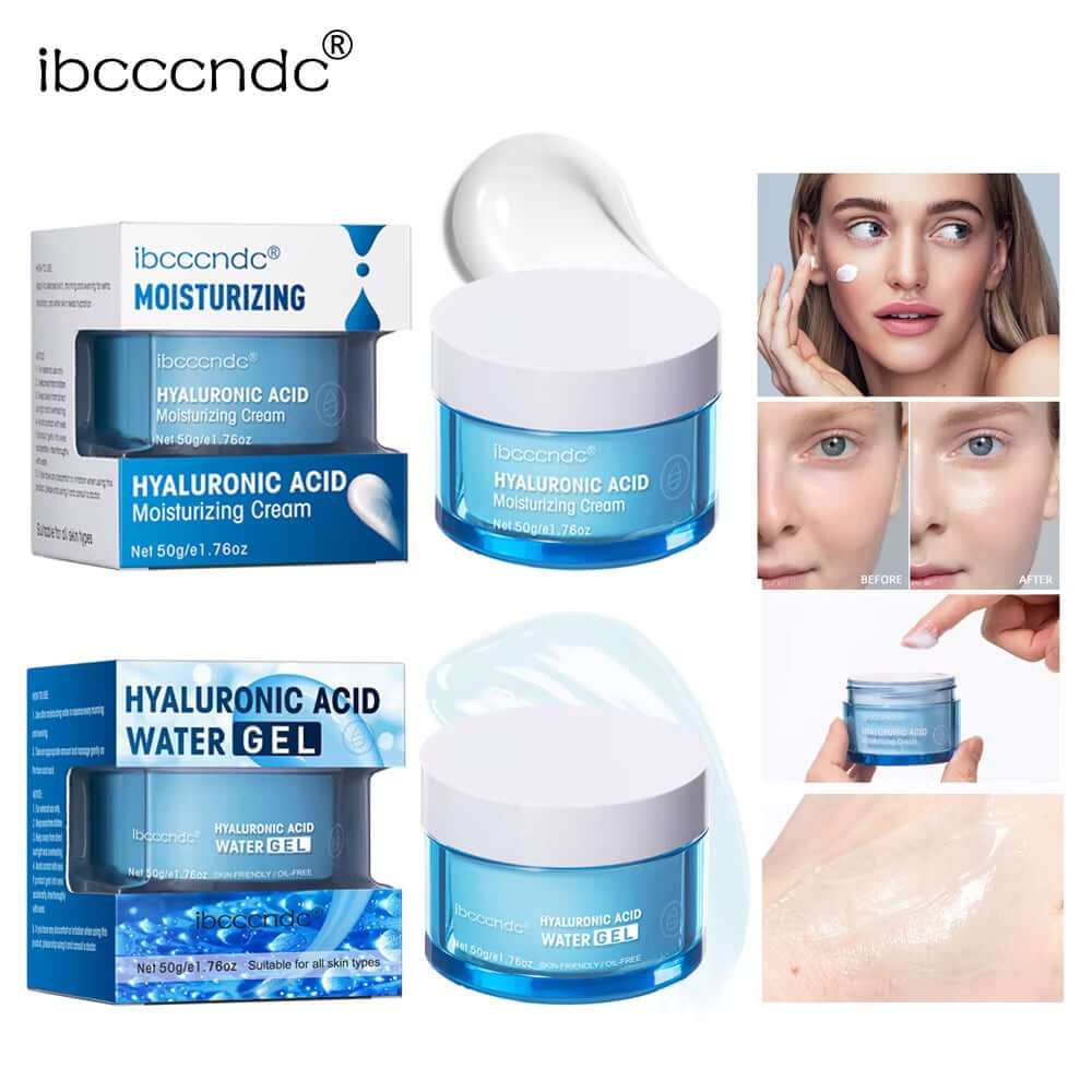 Hyaluronic Water Gel moisturizer hydrating facial cream for dry skin 50g jar