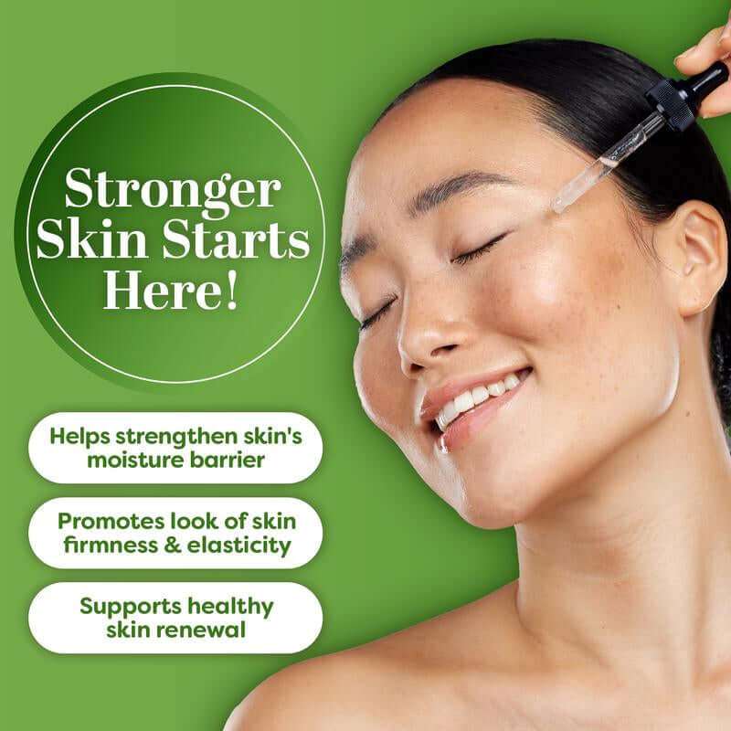 TruSkin Collagen Peptide Serum with ceramides and green algae for firm, hydrated, and youthful skin.
