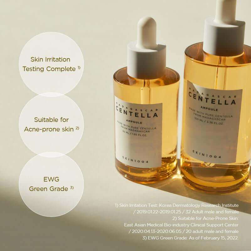 SKIN1004 Centella Calm Ampoule hydrating facial serum with Madagascar Centella Asiatica extract for soothing sensitive skin