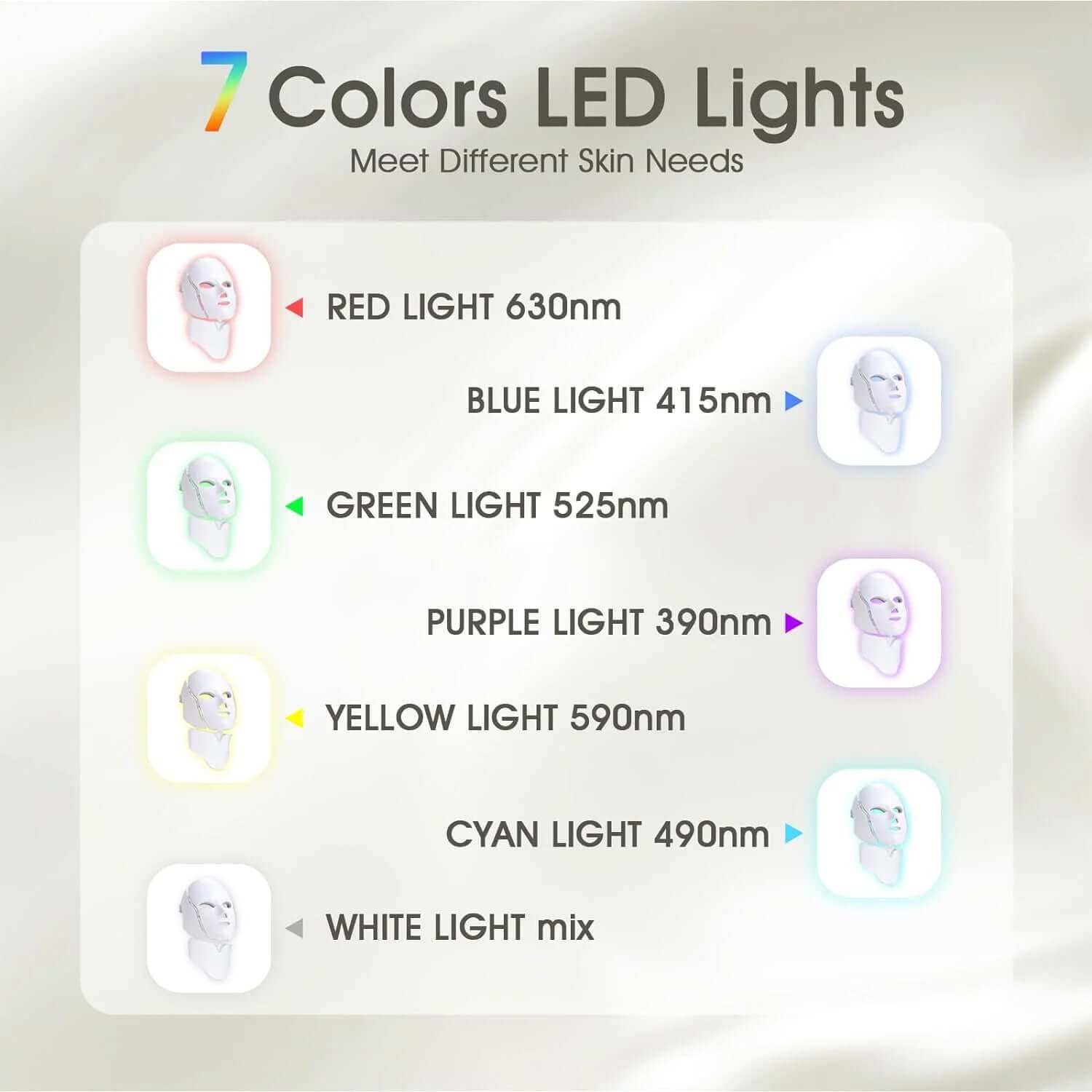 GlowPro LED Therapy Mask with remote control and multi-color LED lights for skin rejuvenation