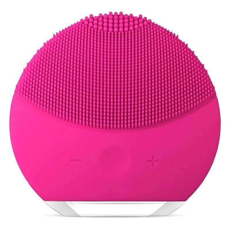 Waterproof Sonic Facial Brush in use for deep facial cleansing and glowing skin