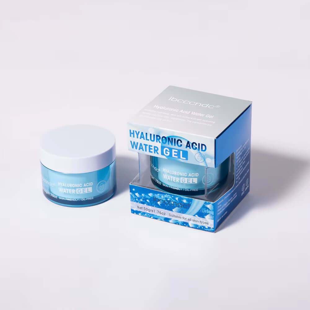 Hyaluronic Water Gel moisturizer for deep skin hydration and dryness relief, 50g container