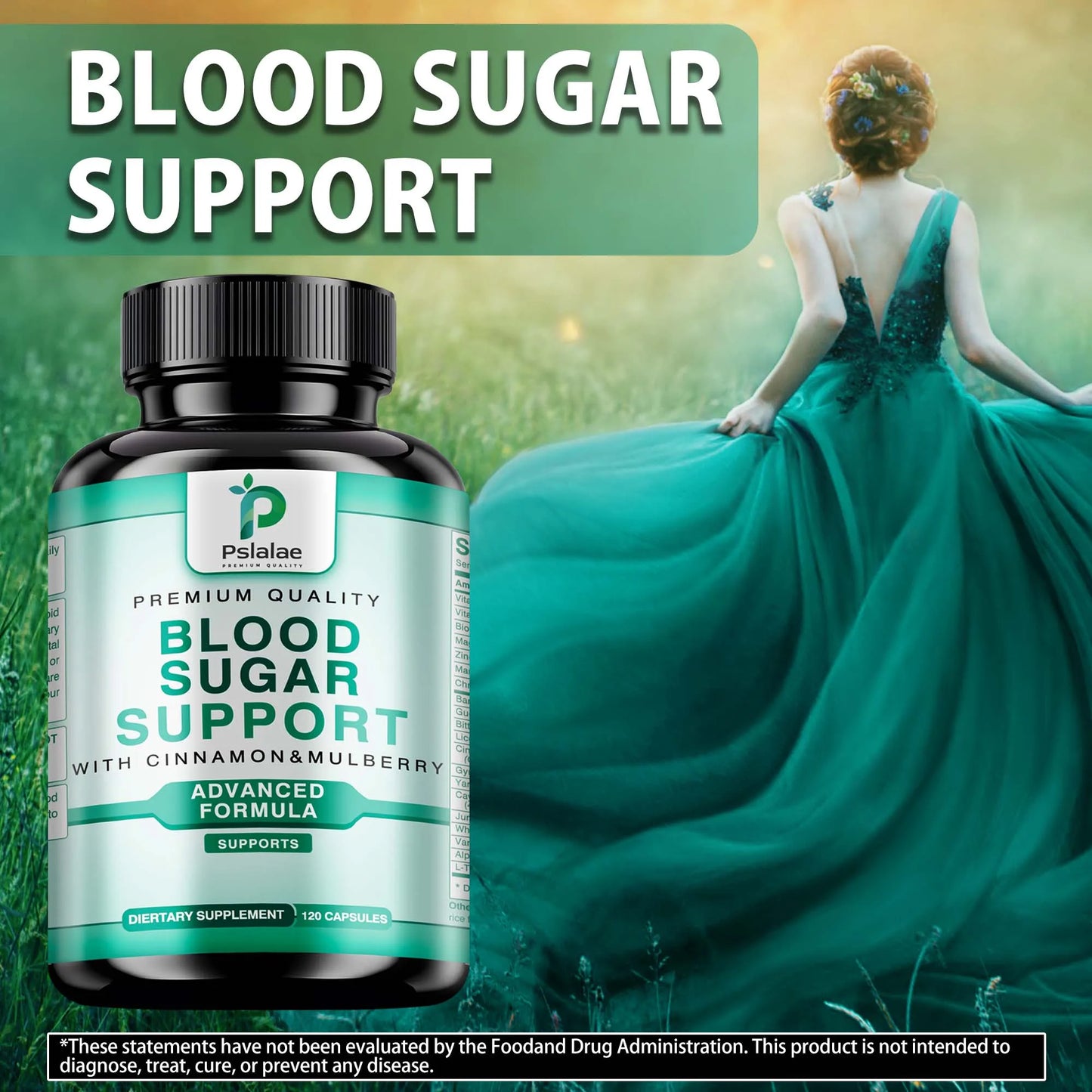 Blood Sugar Support - Controls Blood Sugar Levels, Supports Heart Health, Glucose Metabolism - 120 Capsules