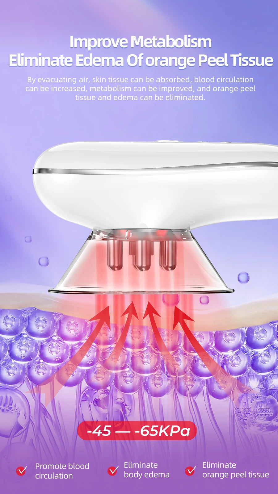 Anti Cellulite Tool and Skin Tightening Device Body Sculpting Massager Cellulite Removal Machine for Face Belly Arms Legs Waist