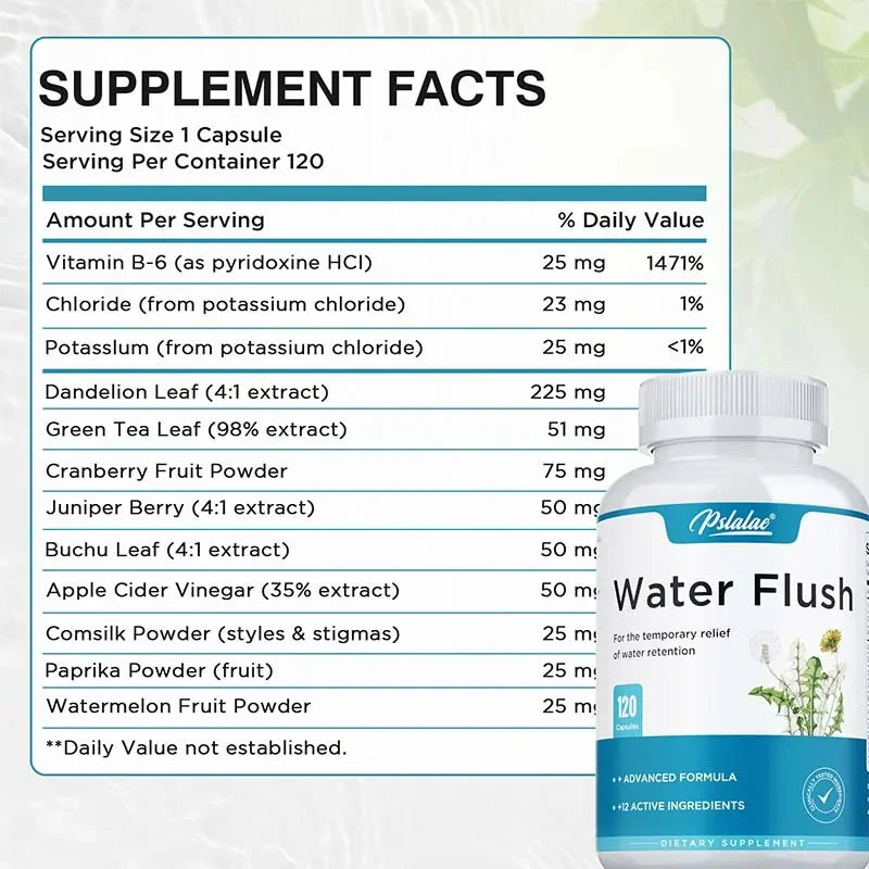 Diuretic Weight Loss Supplement - Help Eliminate Edema, Bloating, Healthy Urination, Detox, Fat Burning, Weight Management Suppl