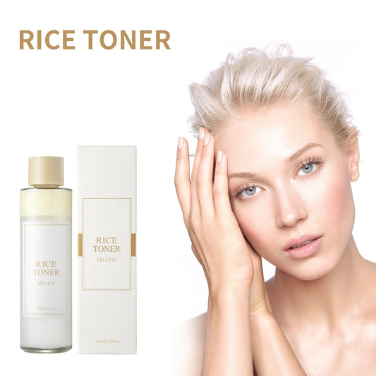 Rice Water Face Toner Essence Deep Moisturizing Repairing Skin Barrier Shrink Pore Brightening Anti Aging Nourishing Toner 150ml