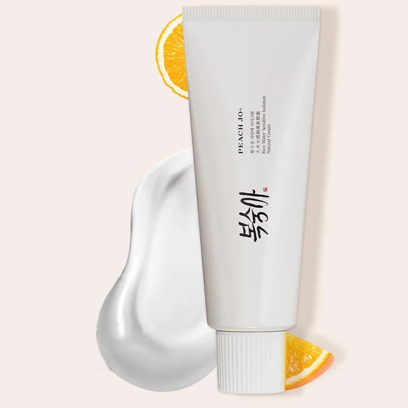 Korean Rice Spf50+ Cream Peach Jo+ Body & Face Toning Cream Apply To Neck Natural Brighten Lightweight Concealer Even Skin Tone