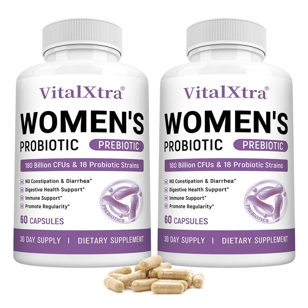 Women's Daily Probiotics, Containing Prebiotics, 180 Billion CFU, Promotes Digestive Health and Strengthens The Immune System