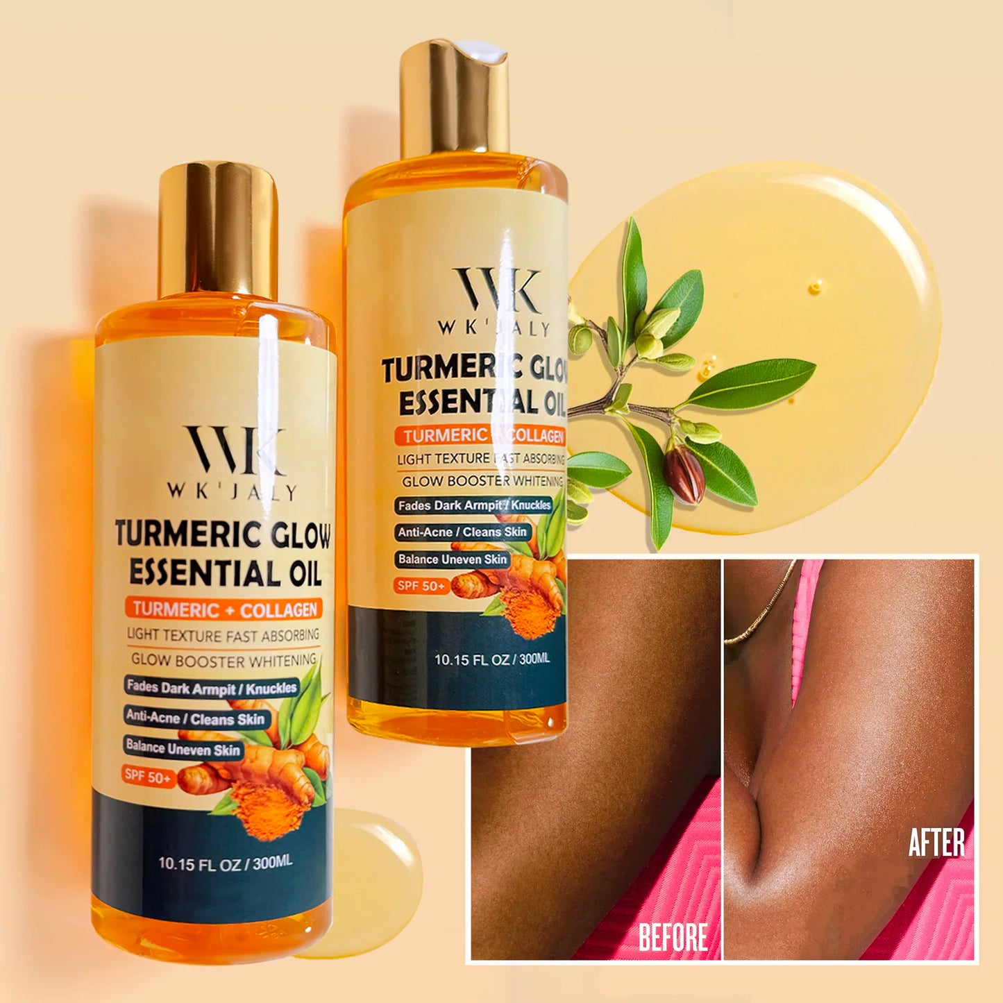 WK JALY Whitening Essential Body Oil Series, Clean Skin, Moisturizing, Nourishing, Remove Acne, Black Spots, for All Skin Types