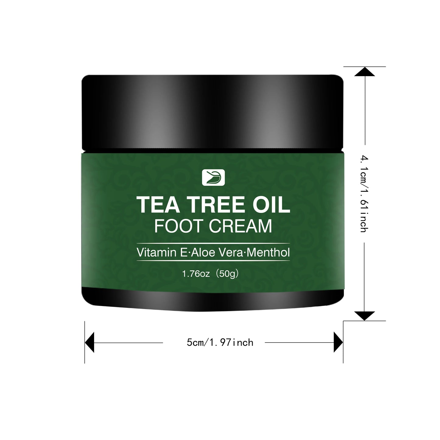 Tea Tree Foot Cream - Alcohol-Free & Hypoallergenic, Softens Rough Cracked Feet, Deep Moisture for All Skin Tones