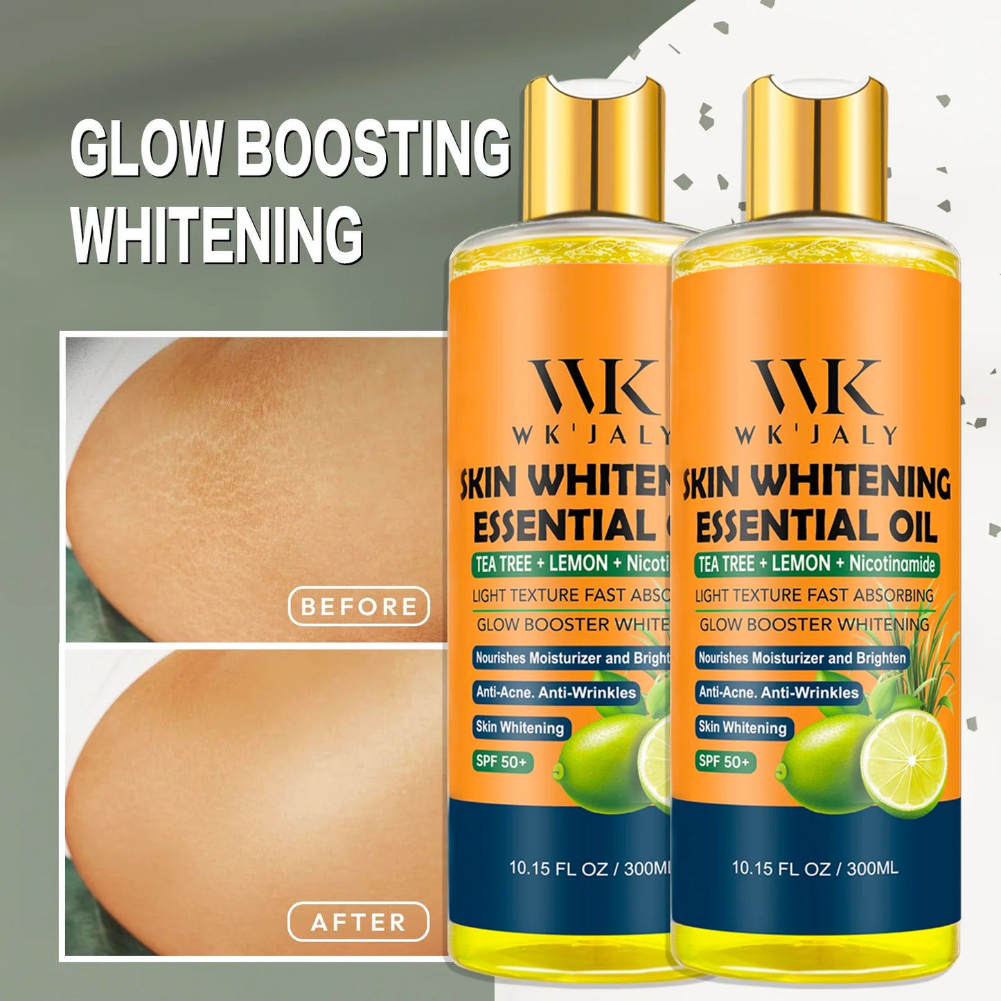 WK JALY Whitening Essential Body Oil Series, Clean Skin, Moisturizing, Nourishing, Remove Acne, Black Spots, for All Skin Types