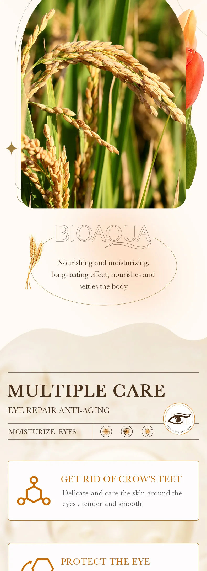 BIOAQUA Rice Raw Pulp Eye Mask