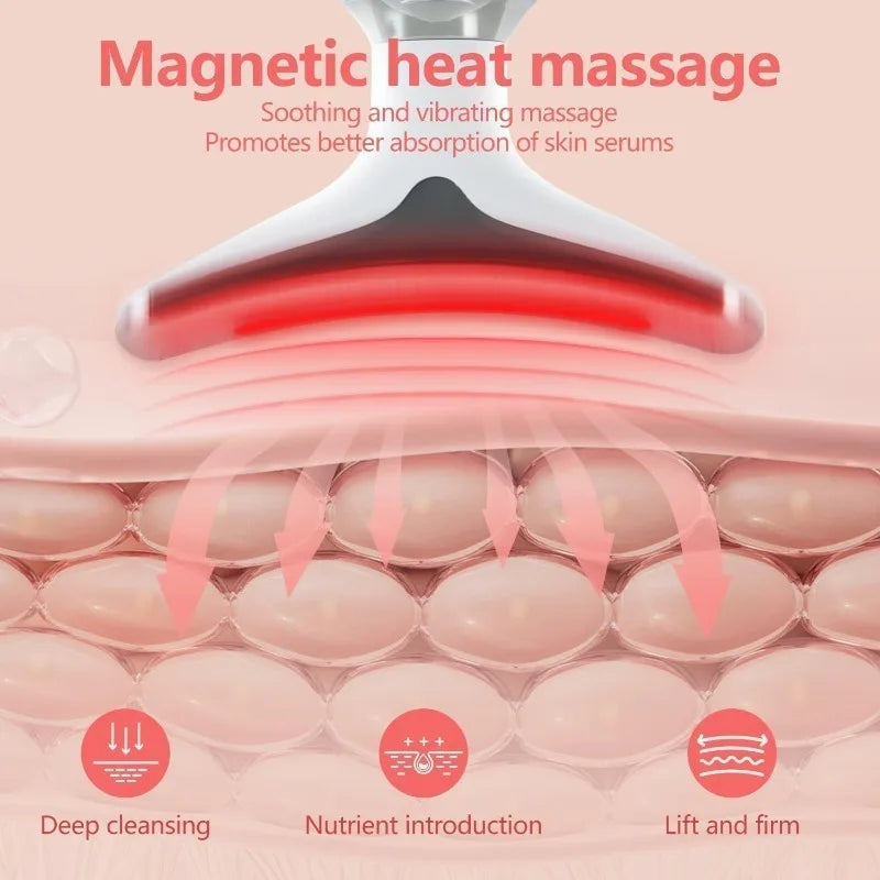 Handheld 7-color Facial Therapy Beauty Device with 3 Beauty Modes, USB Rechargeable Facial Wrinkle and Anti-aging Skin Care Tool