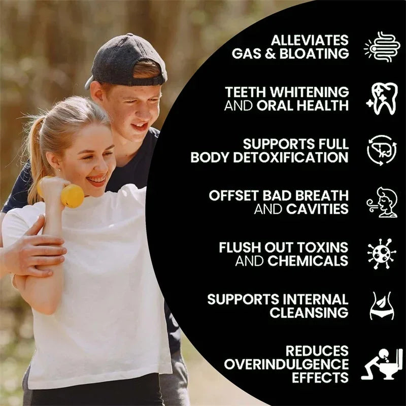 Activated Charcoal Capsules - Gut Health, Digestive Health, Bloating & Gas Relief, Detox, Colon Cleansing