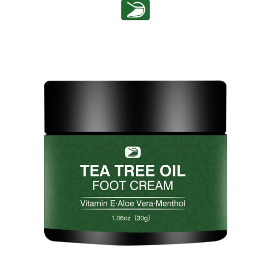 Tea Tree Foot Cream - Alcohol-Free & Hypoallergenic, Softens Rough Cracked Feet, Deep Moisture for All Skin Tones