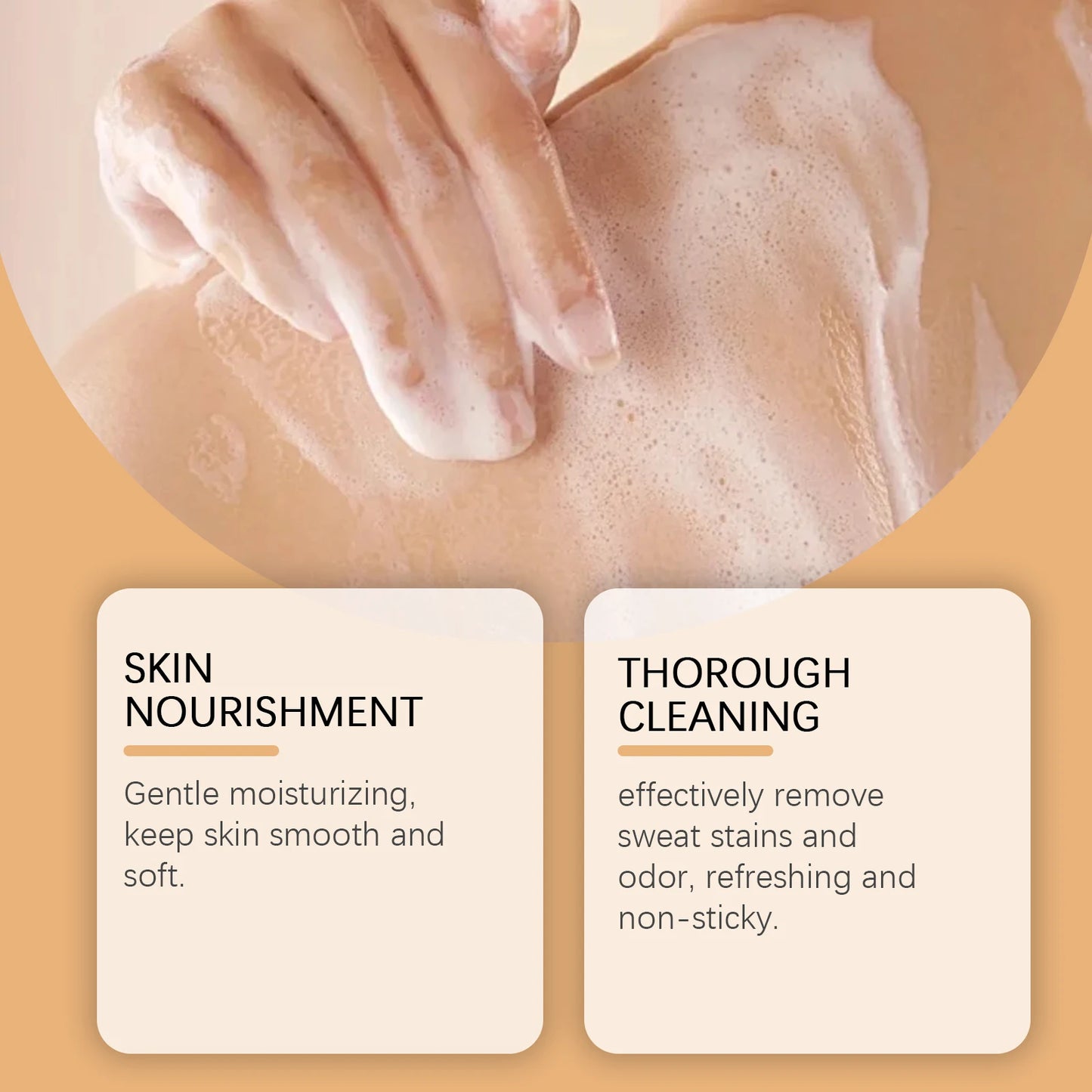 OCEAURA Persimmon Deodorizing Shower Gel Odor Remover Sweat Stains Body Cleaning Lasting Fragrance Smoothing Nourish Body Wash