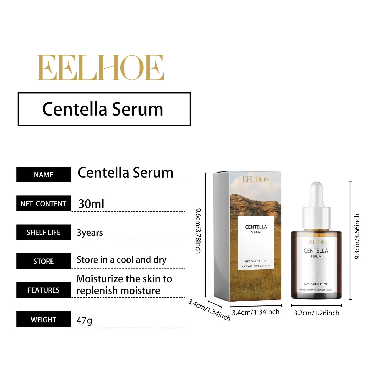 Centella Skin Care Set Centella Serum Face Wash Cleansing Oil Facial Care Set Soothing Refreshing Smooth Glowing Face Essence