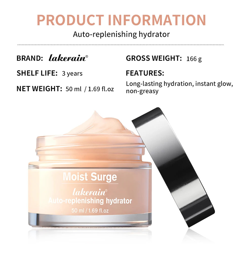 50ml Auto-replenishing Hydrator Long-lasting Deep Hydration Instant Glow Boost Non-greasy Face Cream Skin Care Product
